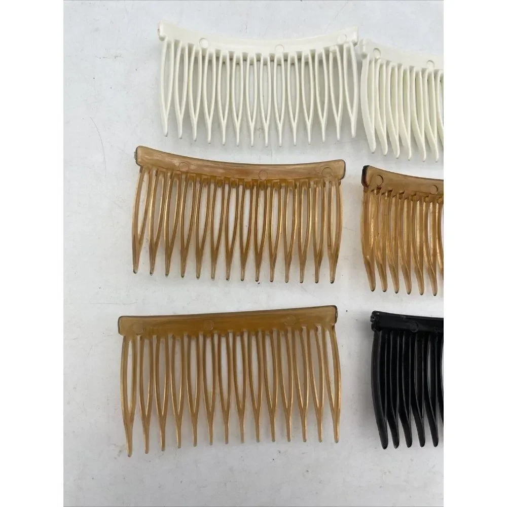 Vintage Lot of 9 Hair Side Comb Hard Plastic